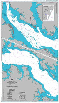 Nautical Chart BA 2923 Potomac River - Deep Point to Lower Cedar Point 1994