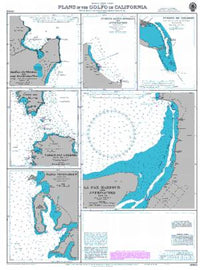 Nautical Chart BA 3061 Plans in the Golfo de California 1987