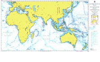 Nautical Chart BA 4016 A Planning Chart for the Eastern Atlantic Ocean to the Western Pacific Ocean 1994