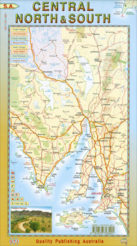 South Australia Central North and South Road Map by QPA