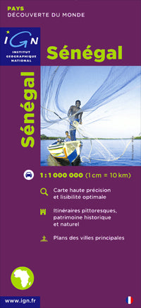 Senegal Folded Travel Map 3rd Edition by IGN 1993