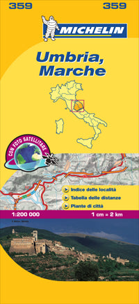 Umbria Marche Road Map 3rd Edition by Michelin 2010