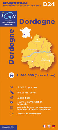 Dordogne 1st Edition City Map by IGN 2010