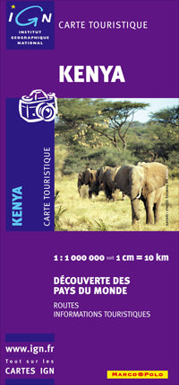 Kenya Folded Travel Map 1st Edition by IGN 2006