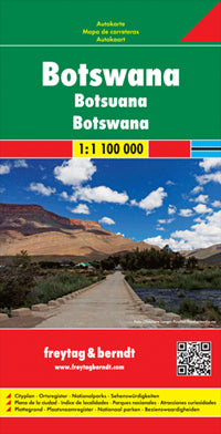 Botswana Road Map by Freytag and Berndt 2012