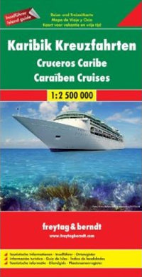 Caribbean Cruises Road Map by Freytag and Berndt 2011