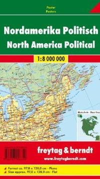 North America Folded Travel Map by Freytag and Berndt 2009