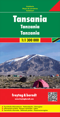 Tanzania Road Map by Freytag and Berndt 2012