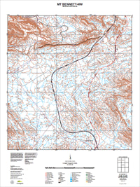 2452-II-NW Mt Bennett Topographic Map by Landgate 2011