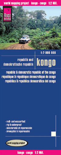 Republic & Democratic Republic of the Congo Folded Travel Map (2nd Edition) by Reise Know-How (2012)