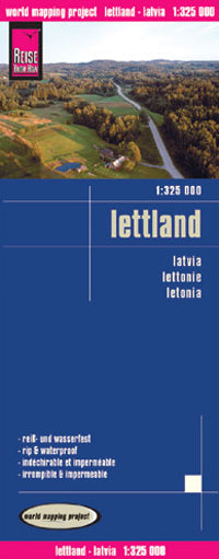 Latvia Folded Travel Map (3rd Edition) by Reise Know-How (2012)