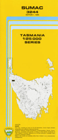 3244 Sumac Topographic Map (1st Edition) by TasMap (1988)