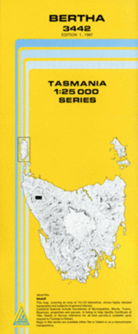 3442 Bertha Topographic Map (1st Edition) by TasMap (1987)