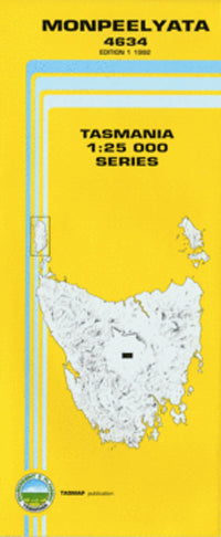4634 Monpeelyata Topographic Map (1st Edition) by TasMap (1992)
