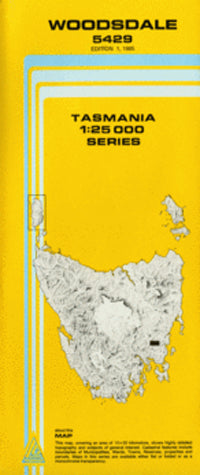 5429 Woodsdale Topographic Map (1st Edition) by TasMap (1985)