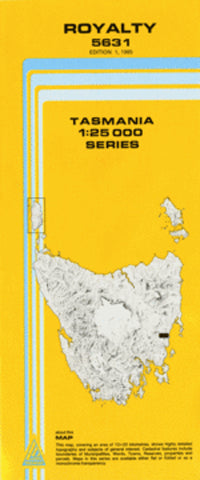 5631 Royalty Topographic Map (1st Edition) by TasMap (1985)