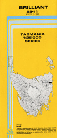 5841 Brilliant Topographic Map (1st Edition) by TasMap (1986)