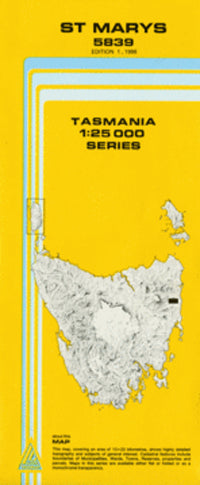 5839 St Marys Topographic Map (1st Edition) by TasMap (1986)