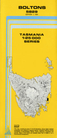 5829 Boltons Topographic Map (1st Edition) by TasMap (1985)
