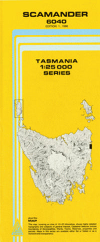 6040 Scamander Topographic Map (1st Edition) by TasMap (1986)
