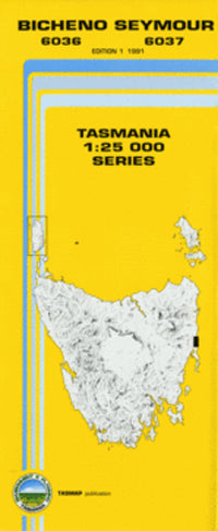 6036-6037 Bicheno-Seymour Topographic Map (1st Edition) by TasMap (1991)