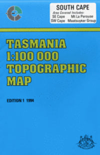 8210 South Cape TAS Topographic Map (1st Edition) by TasMap (1994)