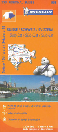 Switzerland South East Road Map by Michelin (2013)