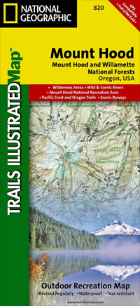 Mount Hood Trails Illustrated Road Map by National Geographic (2009)