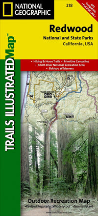 Redwood National Park Trails Illustrated Road Map by National Geographic (2010)