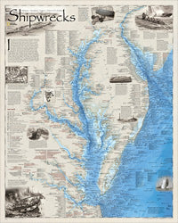 Shipwrecks of the Delmarva Wall Map (2011)