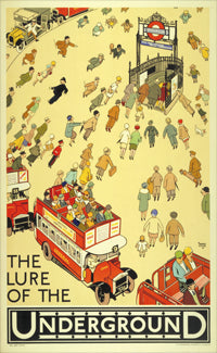 Vintage Travel Poster: Visit London Underground, UK