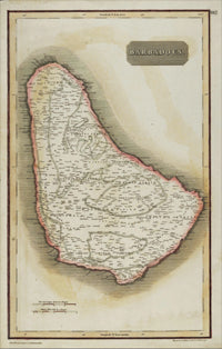 1817 Barbados Historical Map