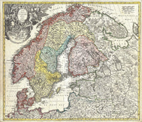 1730 Scandinavia Historical Map