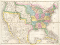 1839 USA Historical Map