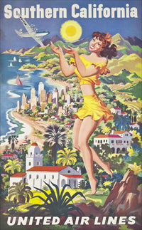 Vintage Travel Poster: Visit Southern California, USA