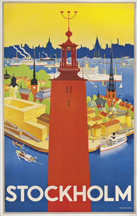Vintage Travel Poster: Visit Stockholm, Sweden
