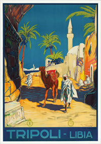 Vintage Travel Poster: Visit Tripoli, Libya