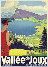 Vintage Travel Poster: Visit Vallee de Joux