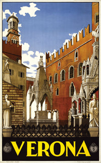 Vintage Travel Poster: Visit Verona, Italy