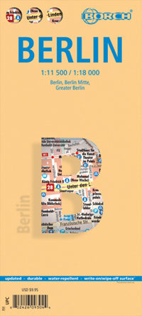 Berlin (16th Edition) City Map by Borch Map (2012)