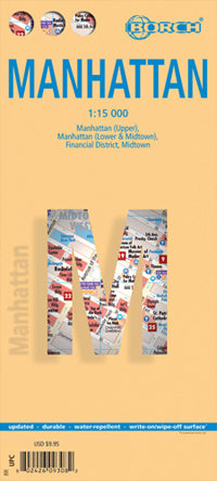 Manhattan (12th Edition) City Map by Borch Map (2012)