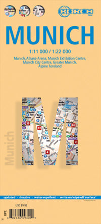 Munich (6th Edition) City Map by Borch Map (2012)