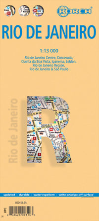 Rio de Janeiro (6th Edition) City Map by Borch Map (2013)