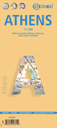 Athens Road Map (12th Edition) by Borch Map (2013)