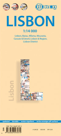 Lisbon Road Map (5th Edition) by Borch Map (2012)