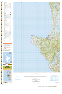 AV25 & AV26 Tauroa Peninsula Topographic Map by Land Information New Zealand (2013)