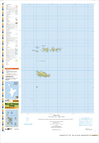 AX32 Hen & Chickens Islands Topographic Map by Land Information New Zealand (2009)