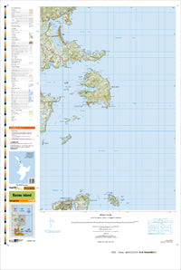 AZ32 Kawau Island Topographic Map by Land Information New Zealand (2013)