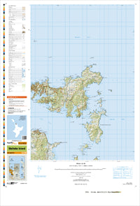 BA33 Waiheke Island Topographic Map by Land Information New Zealand (2012)