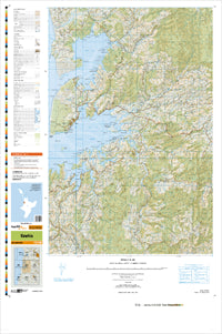 BE32 Kawhia Topographic Map by Land Information New Zealand (2009)